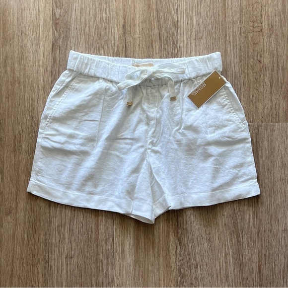MICHAEL Michael Kors Pants - Michael Kors New with Tags White Linen Shorts - Size S